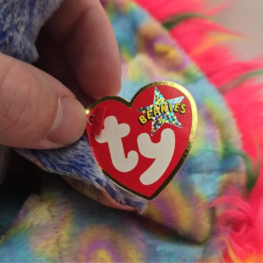 Ty Beanie Babies Flashy Peacock Plush Beanbag Retired Vintage 2000 MPN 04339